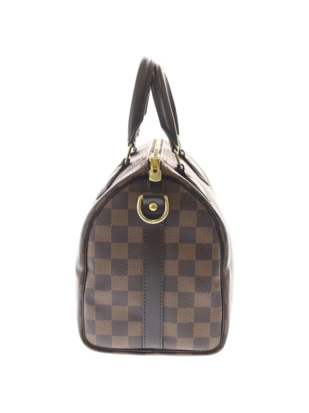Louis Vuitton Damier Speedy Bandouliere 25 Leather 2-Way Shoulder Bag Brown